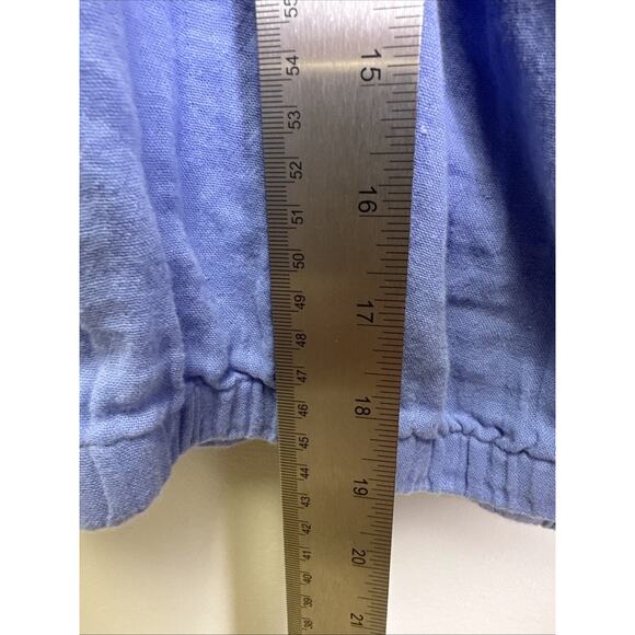 PACT Coastal Double Gauze Bubble Hem Top XL Blue‎ Sleeveless Beachy Casual - Picture 5 of 6